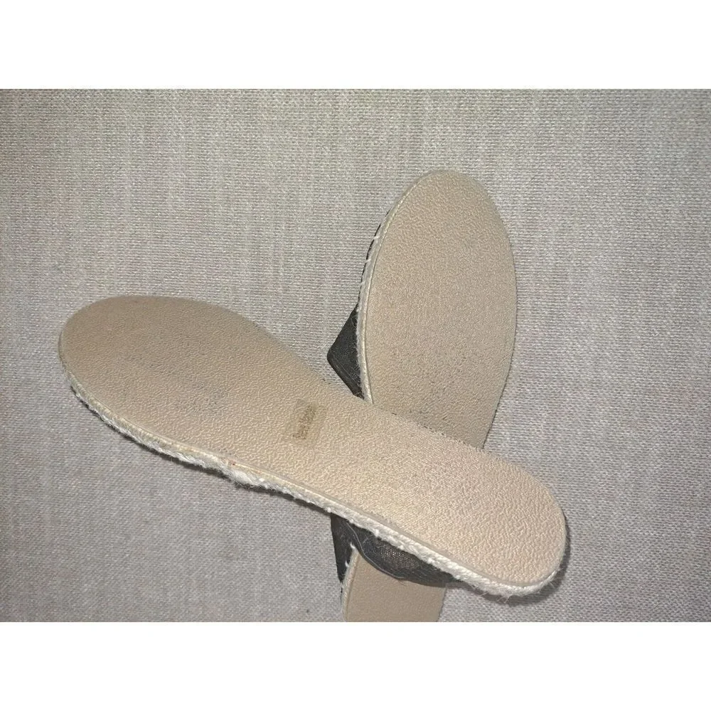 Steve Madden‎ Flats Espadrille Black Lace Style Romyy Size 8